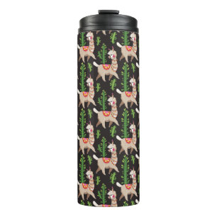 Garrafa Térmica Teste padrão decorado bonito dos lamas