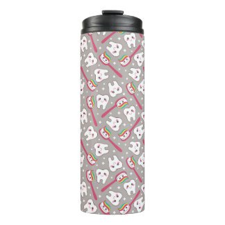 Garrafa Térmica Teste padrão dos dentes do arco-íris