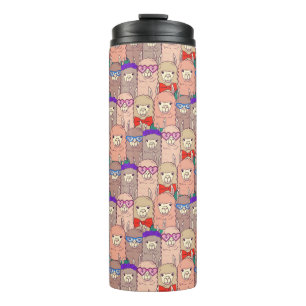 Garrafa Térmica Teste padrão vestido na moda do lama