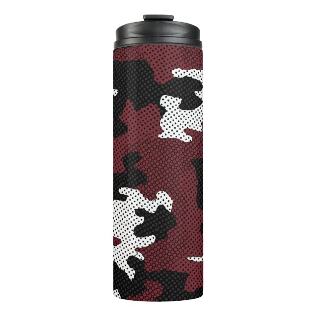 Garrafa Térmica Texas Maroon & White college Camo Printed  (Frente)