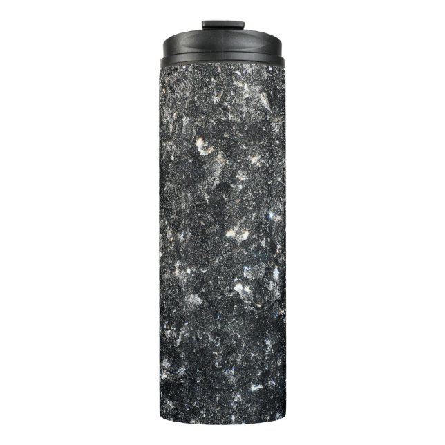 Garrafa Térmica Têxteis florais brancos e negros (Frente)