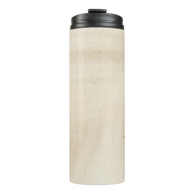 Garrafa Térmica Têxtil branco com sombra preta (Frente)