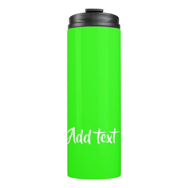 Garrafa Térmica Texto brilhante de texto personalizado (Frente)