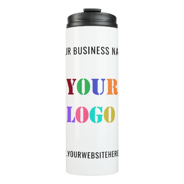 Garrafa Térmica Texto do logotipo personalizado da empresa Modelo  (Frente)