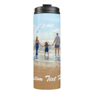 Garrafa Térmica Texto Fotográfico Personalizado Tumbler Suas Fotog