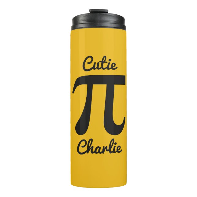 Garrafa Térmica Texto personalizado de Pi / Pizza Cutil & Tumbler  (Frente)