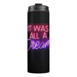 Garrafa Térmica Texto Rosa Púrpura Arte Era Tudo Um Sinal De Sonho