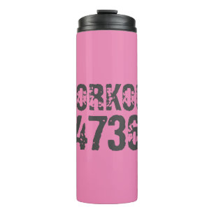 Garrafa Térmica Texto vestido e arranhado Workout 247365 rosa