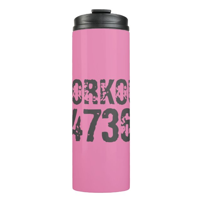 Garrafa Térmica Texto vestido e arranhado Workout 247365 rosa (Frente)