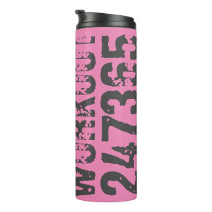 Garrafa Térmica Texto vestido e arranhado Workout 247365 rosa