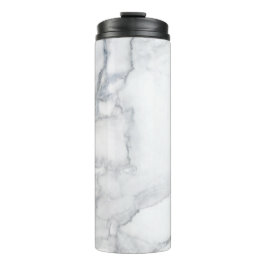 Garrafa Térmica Textura branca de mármore