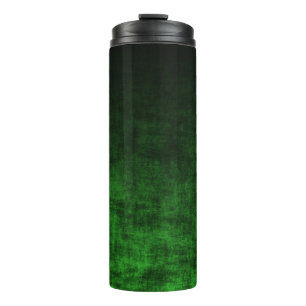 Garrafa Térmica Textura com Gradiente Preto e Verde Esmeralda