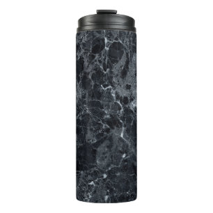Garrafa Térmica Textura de mármore preto