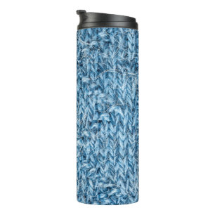 Garrafa Térmica textura de padrão tricotado