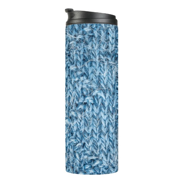 Garrafa Térmica textura de padrão tricotado (Rotação à direita)