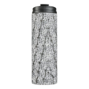 Garrafa Térmica textura de padrão tricotado