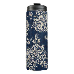 Garrafa Térmica Textura floral repetir padrão moderno,morcego