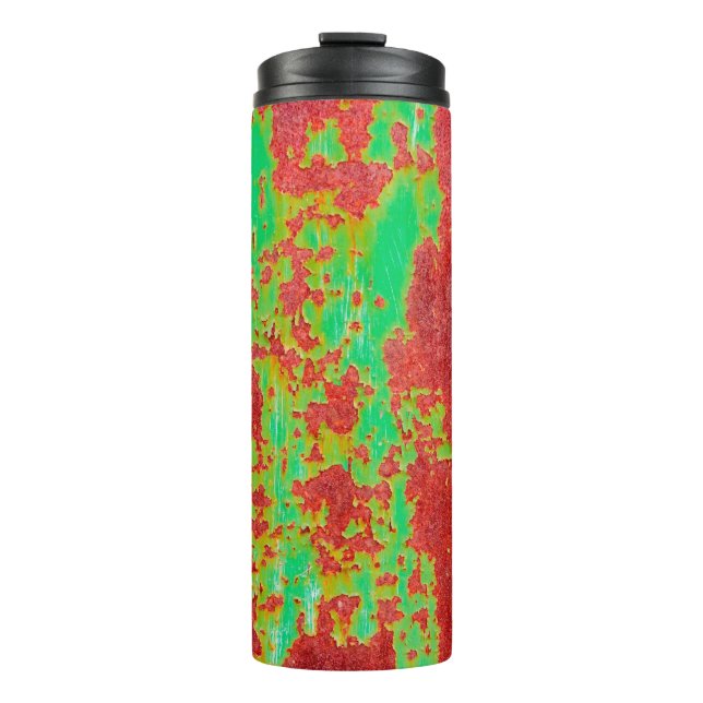 Garrafa Térmica Textura metálica com efeito de arranhões e fissura (Frente)