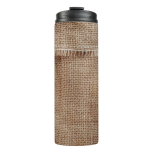 Garrafa Térmica Textura natural em linha, café, saco, resumo