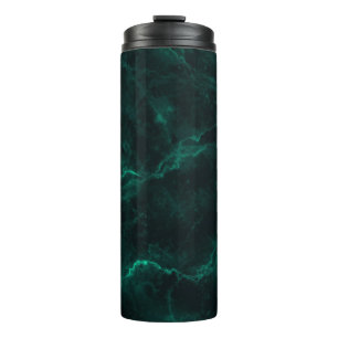 Garrafa Térmica Textura verde escura de mármore