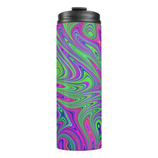 Garrafa Térmica texturas psicodélicas (Frente)