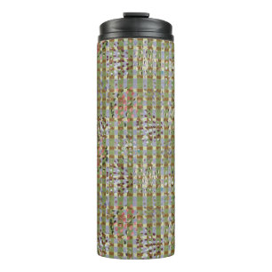 Garrafa Térmica Textured Pointillism Grid Pattern Artwork