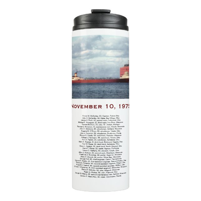 Garrafa Térmica The Edmund Fitzgerald with Crew Names Mug (Frente)