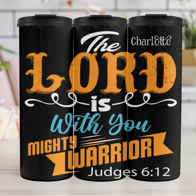Garrafa Térmica The Lord Is With You Mighty Warrior (Criador carregado)