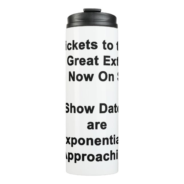 Garrafa Térmica The Sixth Great Extinction Thermal Tumbler (Frente)