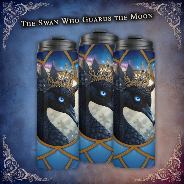 Garrafa Térmica The Swan Who Guards the Moon.   (Criador carregado)