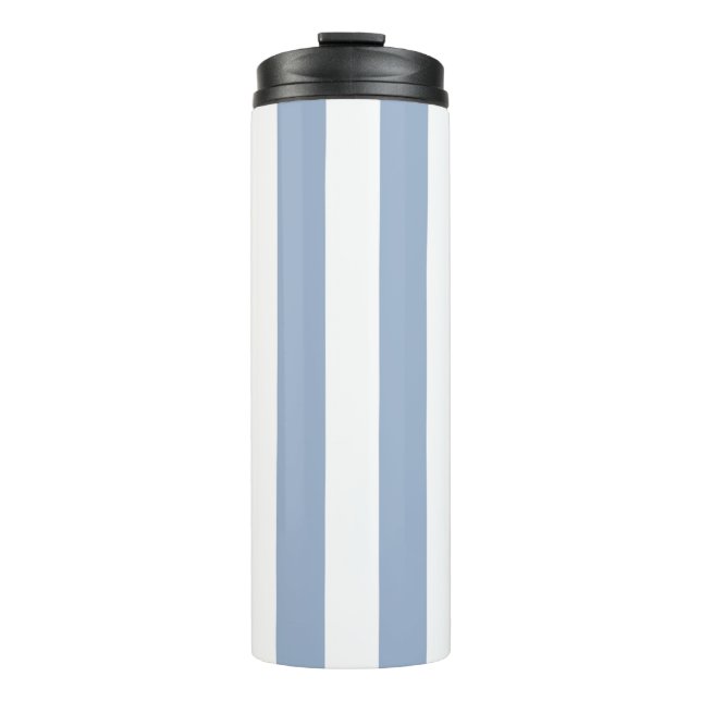 Garrafa Térmica Thermal Tumbler Baby Blue & White Stripe (Frente)