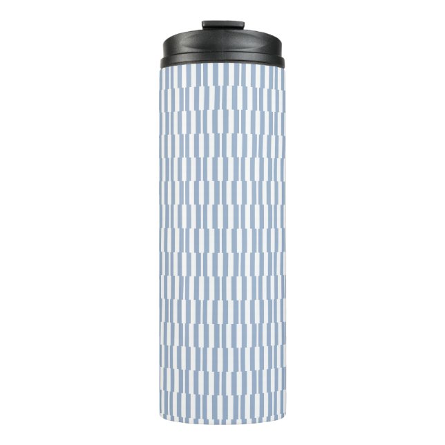 Garrafa Térmica Thermal Tumbler Baby Blue & White Stripe (Frente)
