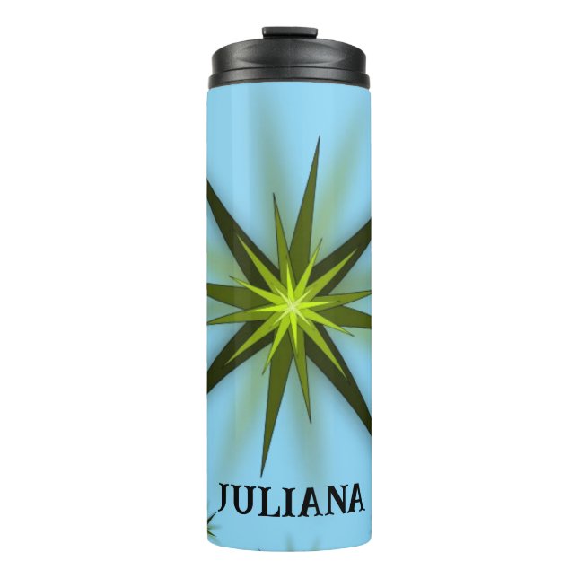 Garrafa Térmica Thermal Tumbler Blue Yellow Star (Frente)