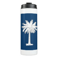 Thermal Tumbler com bandeira da Carolina do Sul, E