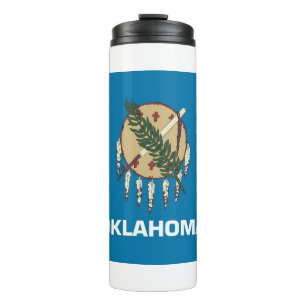 Garrafa Térmica Thermal Tumbler com bandeira de Oklahoma, EUA
