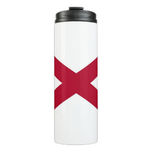Garrafa Térmica Thermal Tumbler com bandeira do Estado do Alabama,
