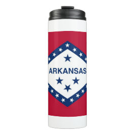 Garrafa Térmica Thermal Tumbler com bandeira do Estado do Arkansas