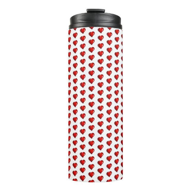 Garrafa Térmica Thermal Tumbler Red Hearts  (Frente)