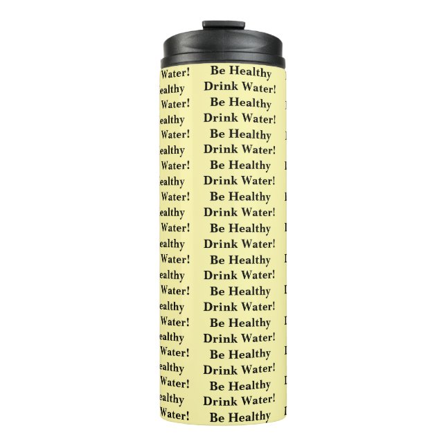 Garrafa Térmica Thermal Tumbler Solid Baby Yellow Be Healthy Water (Frente)