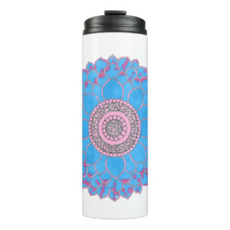 Garrafa Térmica Thermal Tumbler with Mandala Design 