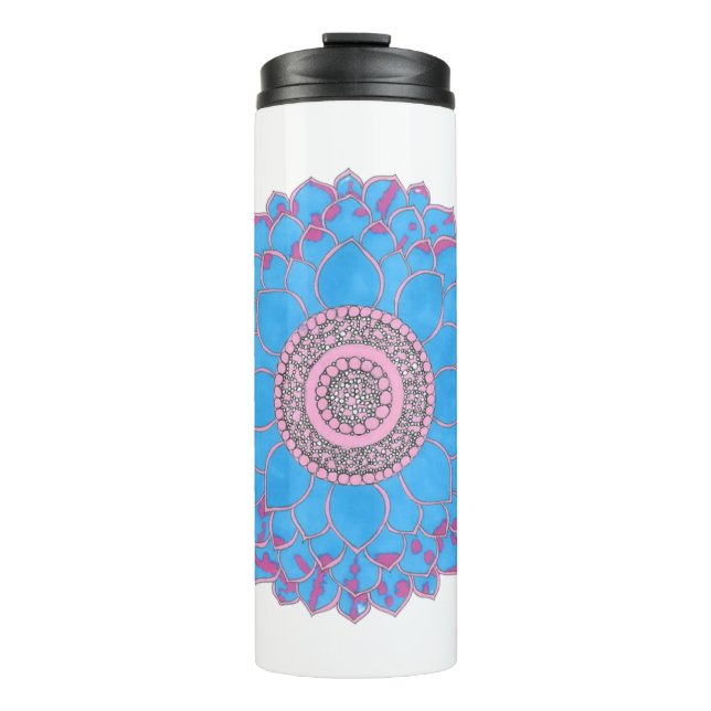 Garrafa Térmica Thermal Tumbler with Mandala Design  (Frente)