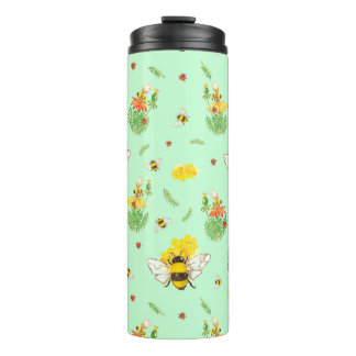 Garrafa Térmica Thermosflasche mit Bienen und Glückskäfer