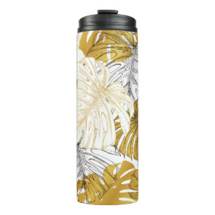 Garrafa Térmica Thickets de uma fábrica de monstera. Imagem do ou