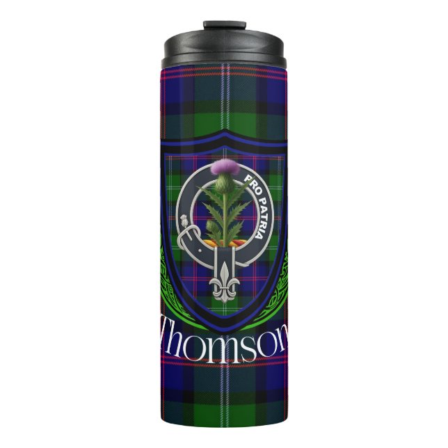 Garrafa Térmica Thomson Scottish Clan Tartan & Crest (Frente)