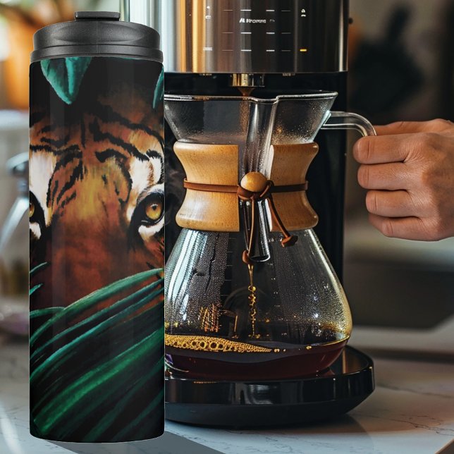 Garrafa Térmica Tiger Green Jungle Folaves (Criador carregado)