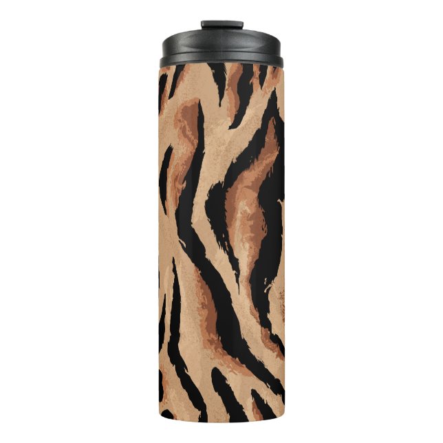Garrafa Térmica Tiger Leopard: Pele Animal Sem Semente (Frente)