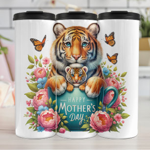 Garrafa Térmica Tiger Mãe: Bebê, Flores, Dia de as mães
