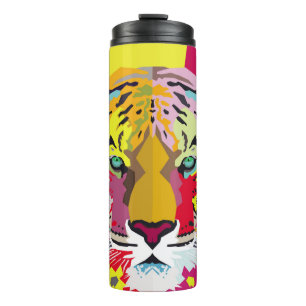 Garrafa Térmica Tiger Pop Art Portraitart, pop, tigre, animal, fac