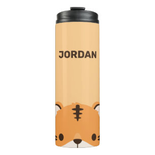 Garrafa Térmica Tigre Fofo com Nome Personalizado