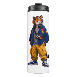 Garrafa Térmica Tigre Legal em Arte de Streetwear - Tigre de Estil